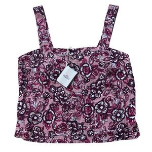 Faherty NWT Pacifica Rose Desert Bloom Linen Top